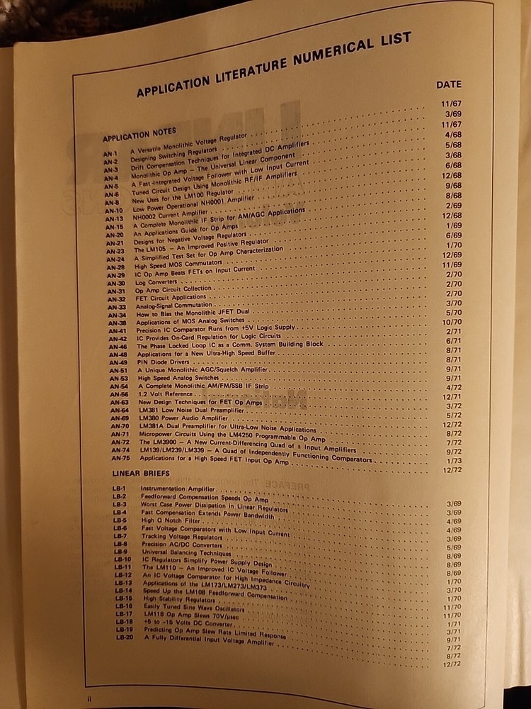 Linear Applications Handbook 1