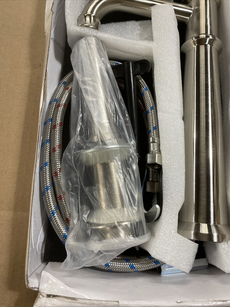 BWE Water Fall Single Hole / Single Handle Bathroom Faucet Brushed Nickle