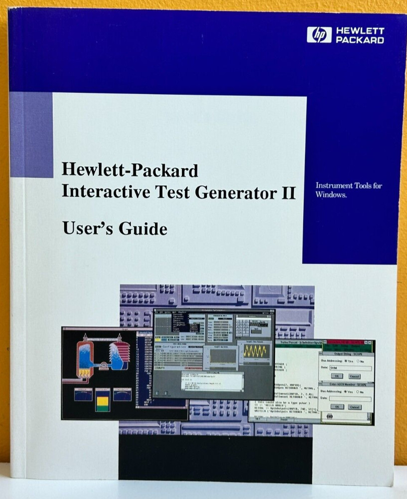 HP / Agilent E2020-90000 1992 Interactive Test Generator II User's Guide Manual.