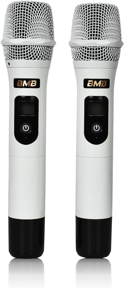BMB Professional Wireless Karaoke Microphone System - White