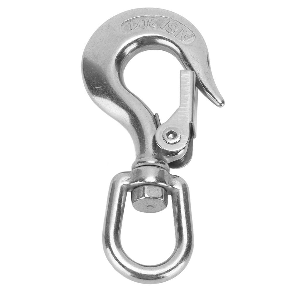 Swivels Eye Lifting Hook Stainless Steel Safety Lifting Hook For Engineering
