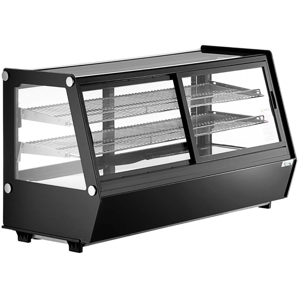 48" Black Self-Serve Refrigerated Countertop Bakery Display Case w/ LED Lighting