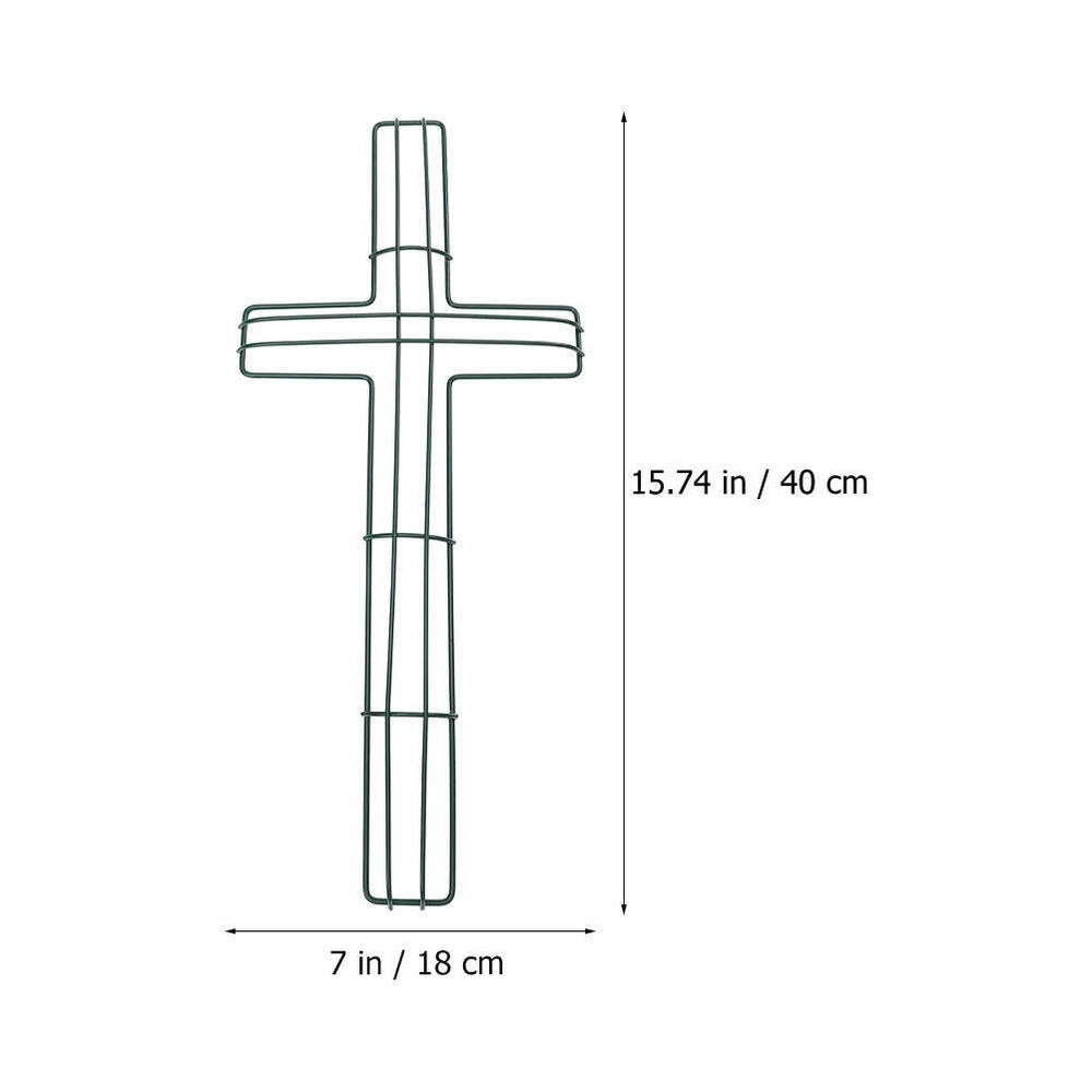 Wreath Form Iron Cross Frame 3-Piece