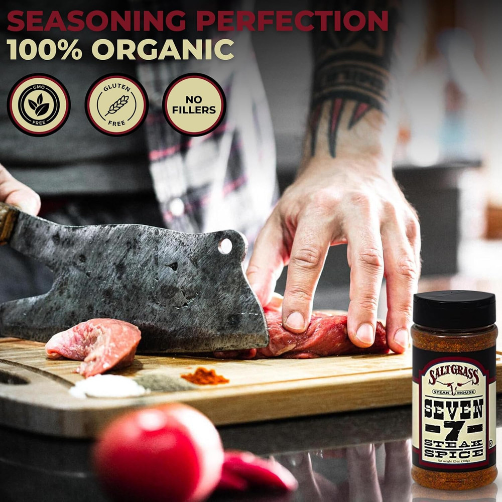 Seven -7- Steak Spice, 12 Ounces