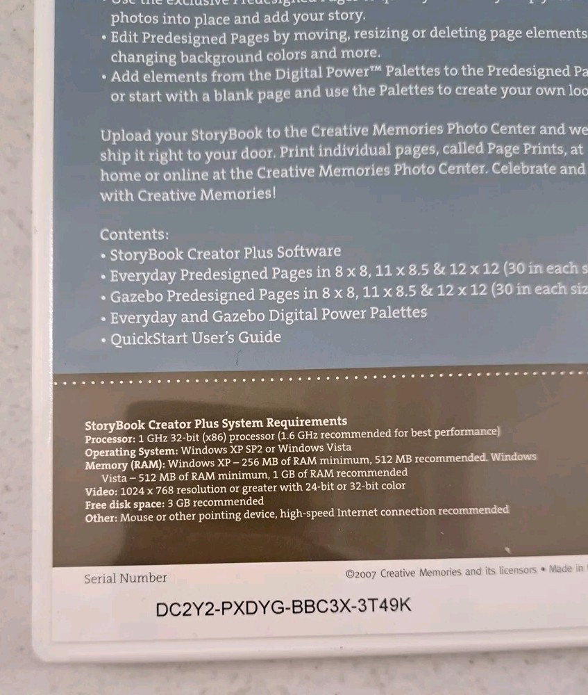 Creative Memories Digital Content & Software-STORYBOOK