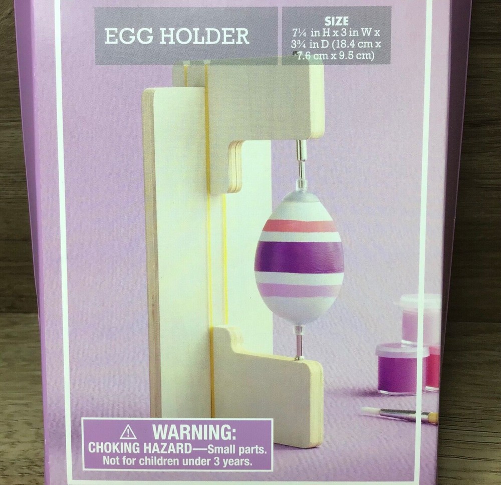 Kids' Spritz Wooden Egg Holder For Crafts Easter Spring DIY Projects BOX DAMAGE