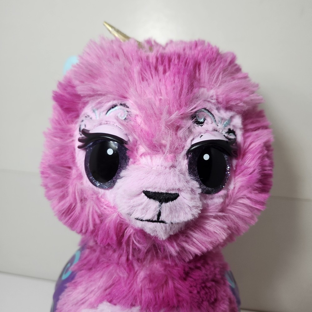 Hatchimals Llamacorn Neck Grows 32” Talks Eyes Light up Multi Pink Interactive