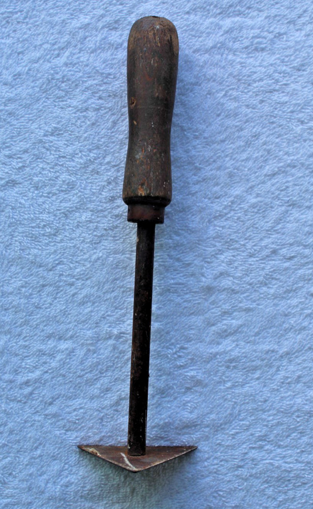Vintage Wooden Handled Triangle Scraper