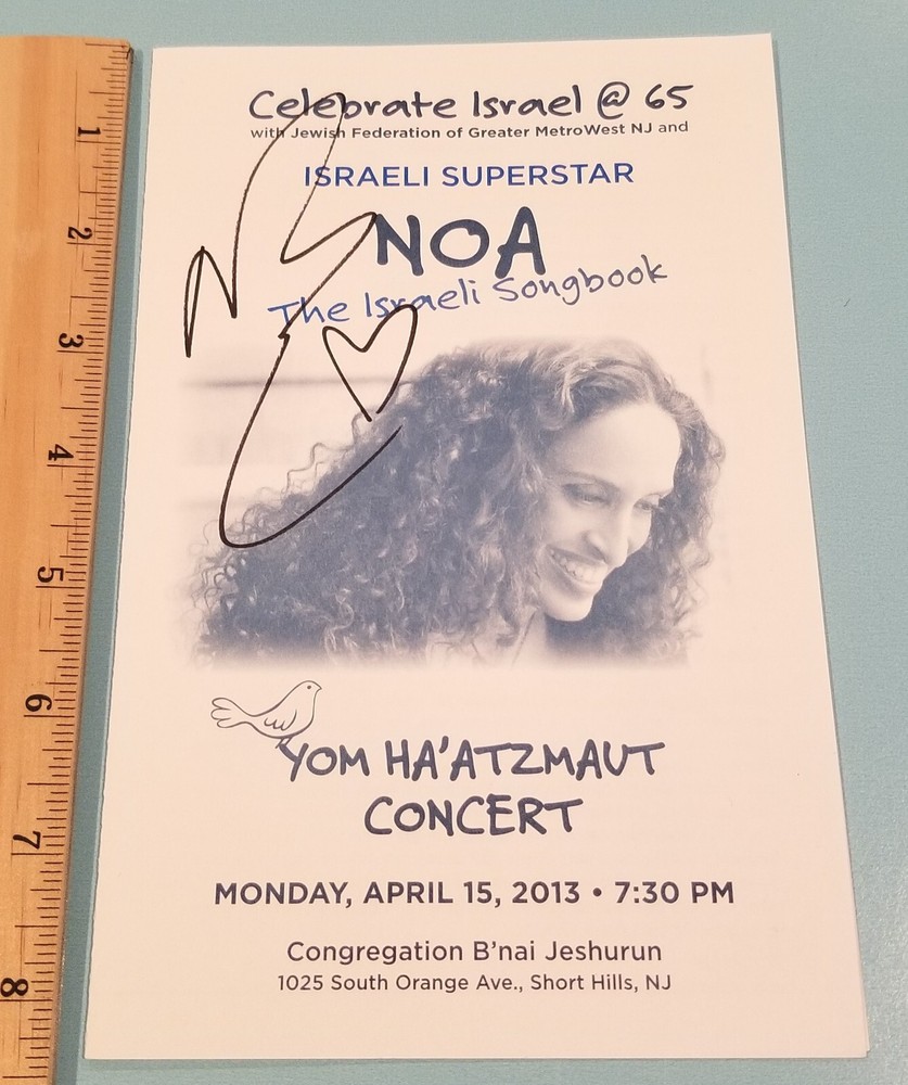 Achinoam Nini NOA Signed Autographed Program Israeli Singer Rare