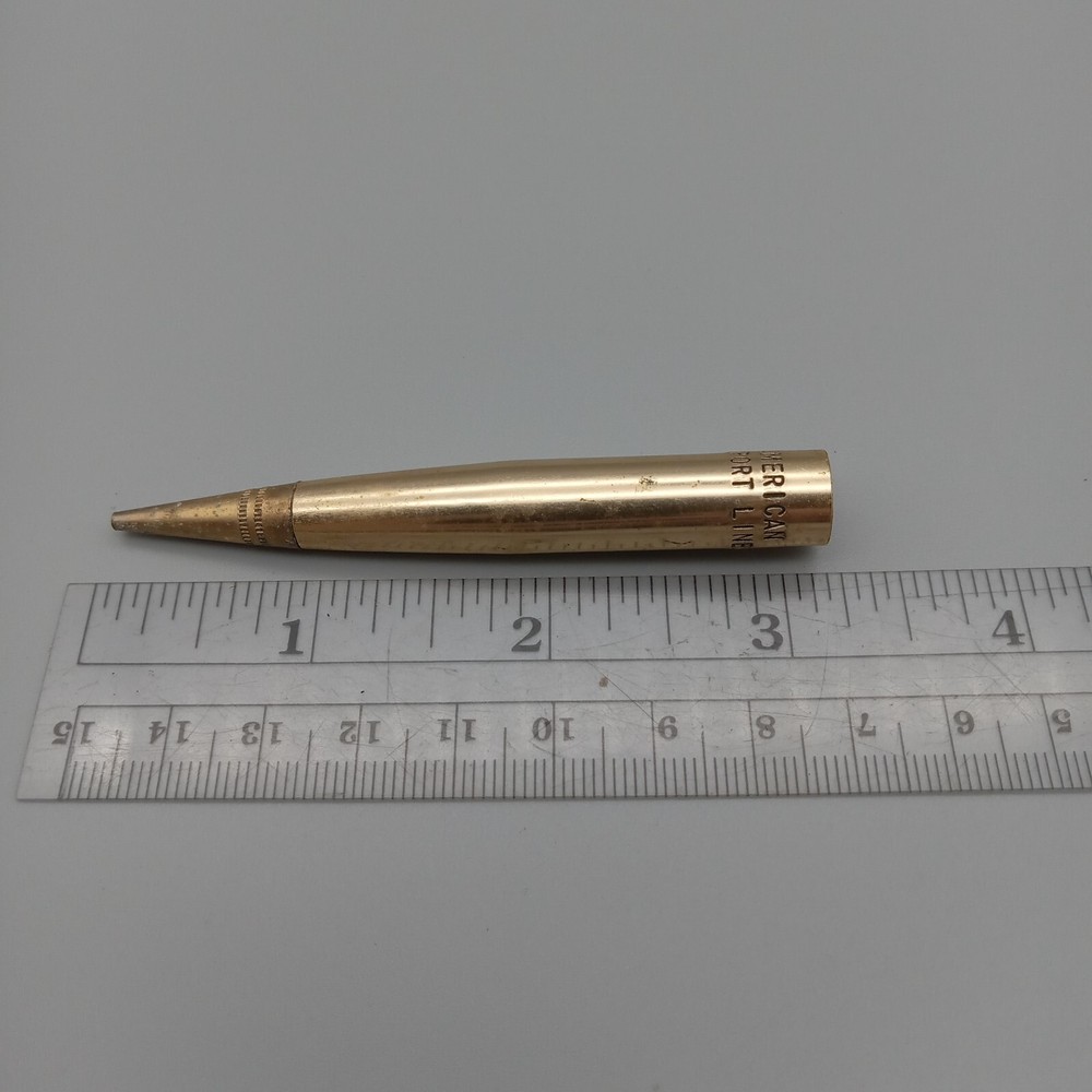 American Export Lines *BROKEN* Mechanical Pencil WRITING HALF Gold Tone