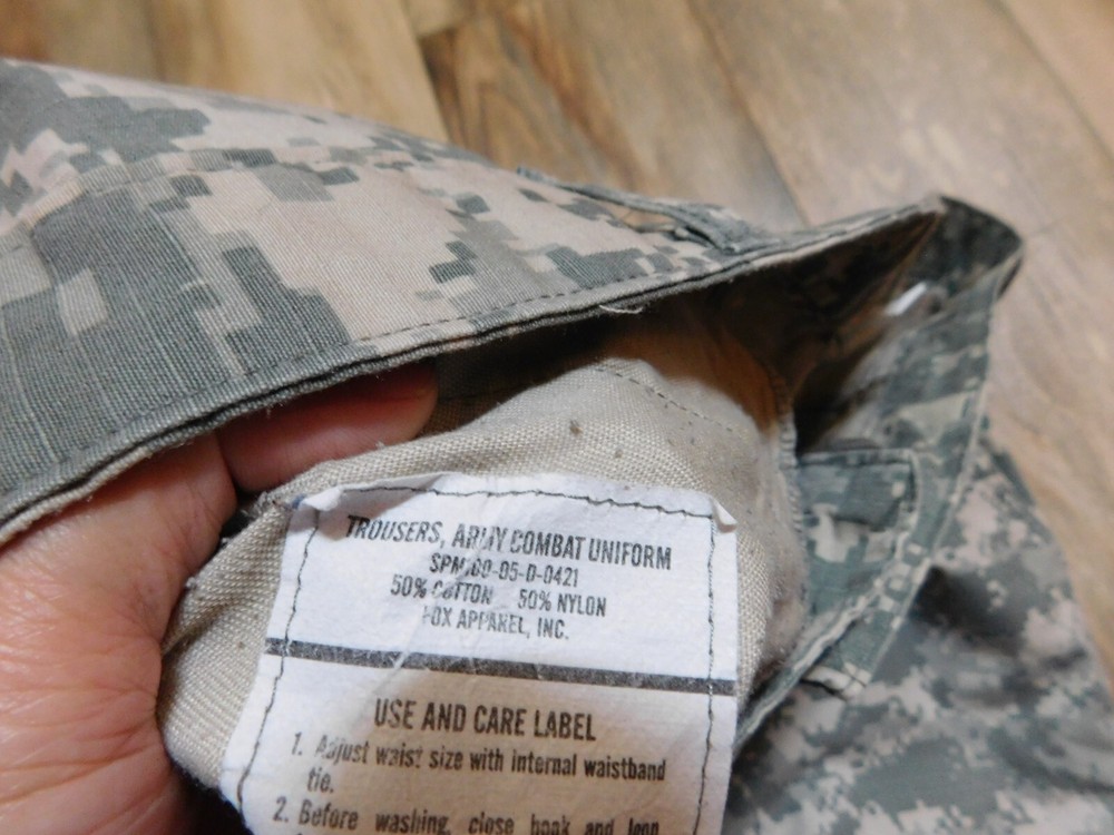 ARMY ACU PANTS SIZE LARGE - LONG