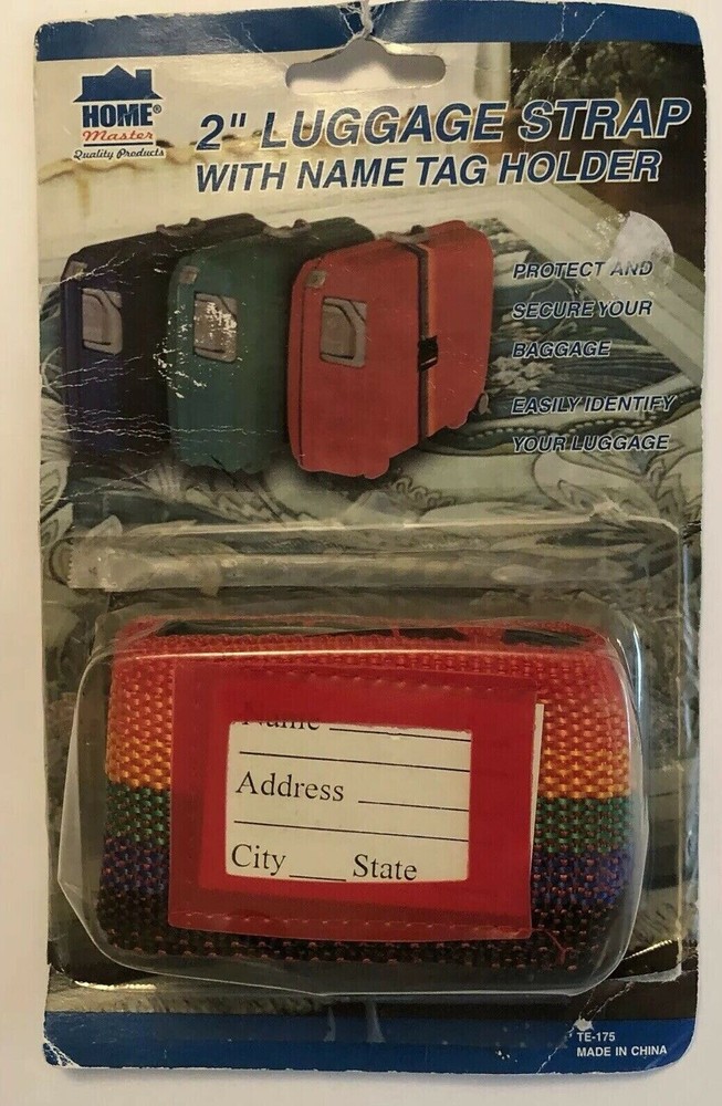 Vintage Rainbow Nylon Webbing Luggage Adjustable Strap 2” Home Masters Belt