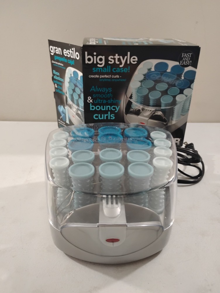 Conair Big Style Small Case Compact 20 Multi Size Hot Rollers Clips Tested Works