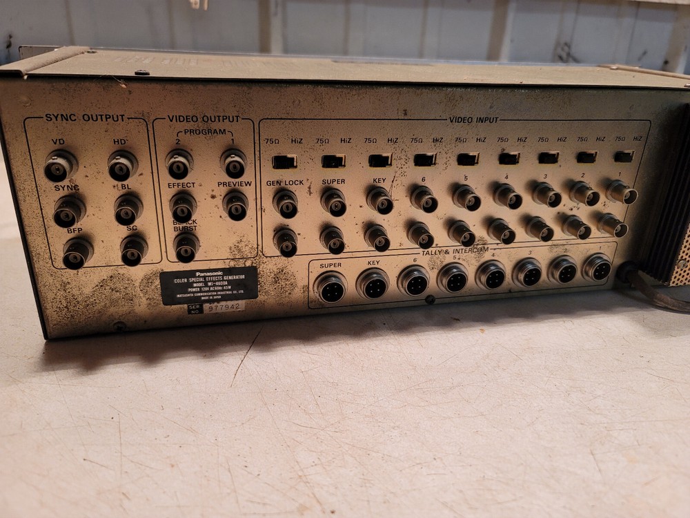 Panasonic Video Switcher & Effects Generator Model WJ-4600A Powers On AS-IS