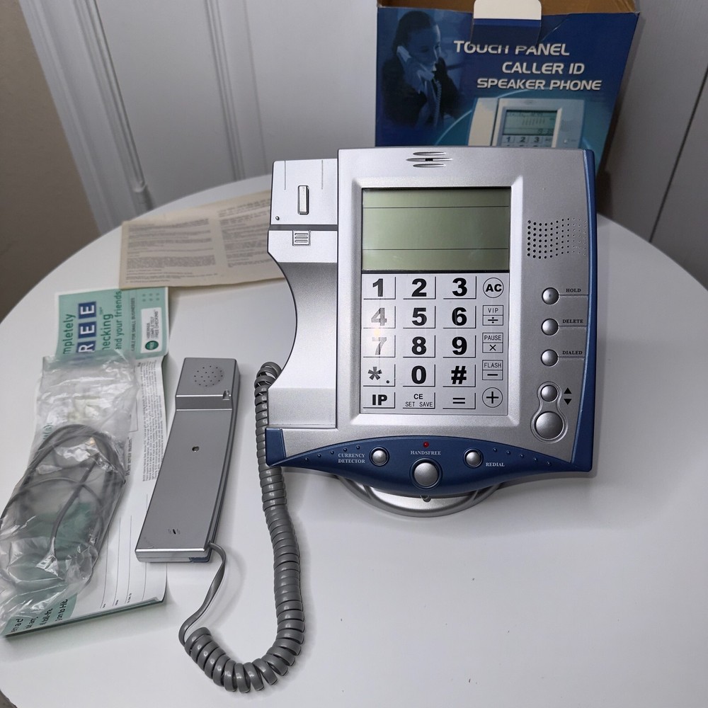 Digital Touch Panel Caller ID Speaker Corded Phone Battery Power FSK/DTMF System