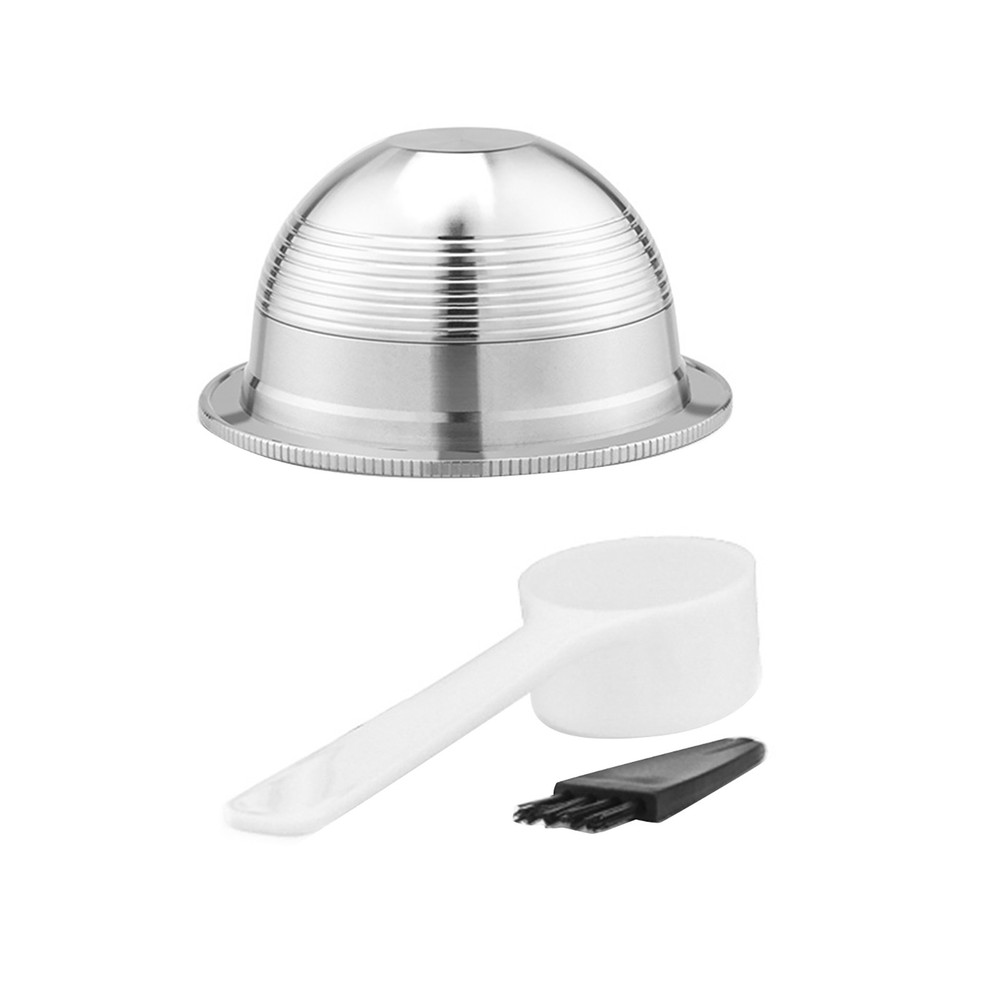 For Nespresso Vertuoline 230ml Reusable Pod Kit Includes Brush and Spoon