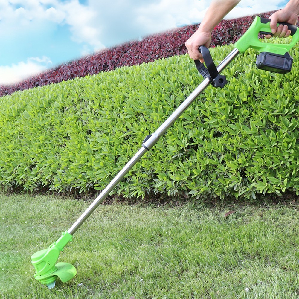 Electric Cordless Grass String Trimmer Lawn Edger Weed Wacker Cutter + 2 Battery