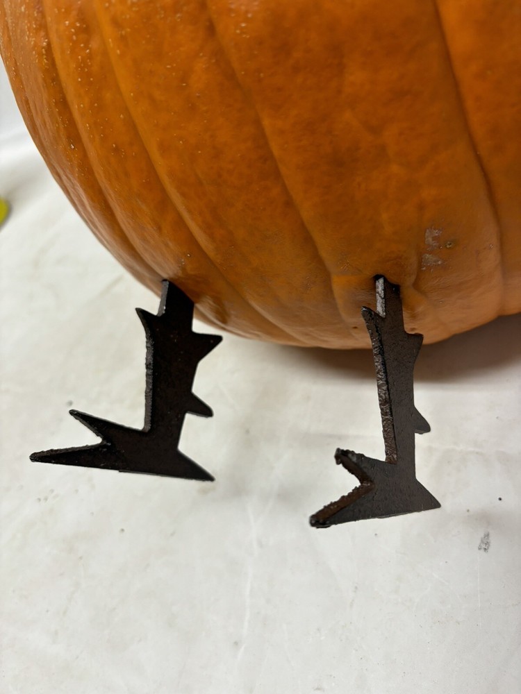 Iron Turkey Pumpkin Pick Decorating - Kit Primitive Rustic Thanksgiving Decor