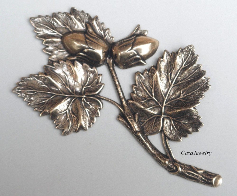 #5005 ANTIQUED GOLD LEAF W/NUTS COMPONENT - 1 Pc