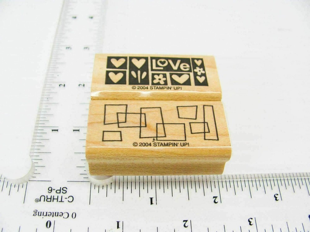 Love Geometry Rubber Stamp - Stamp Set A519