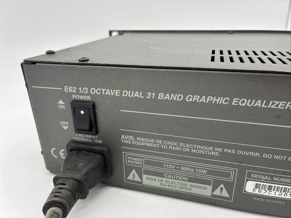 Samson E62 1/3 Octave Dual 31 Band Graphic Equalizer