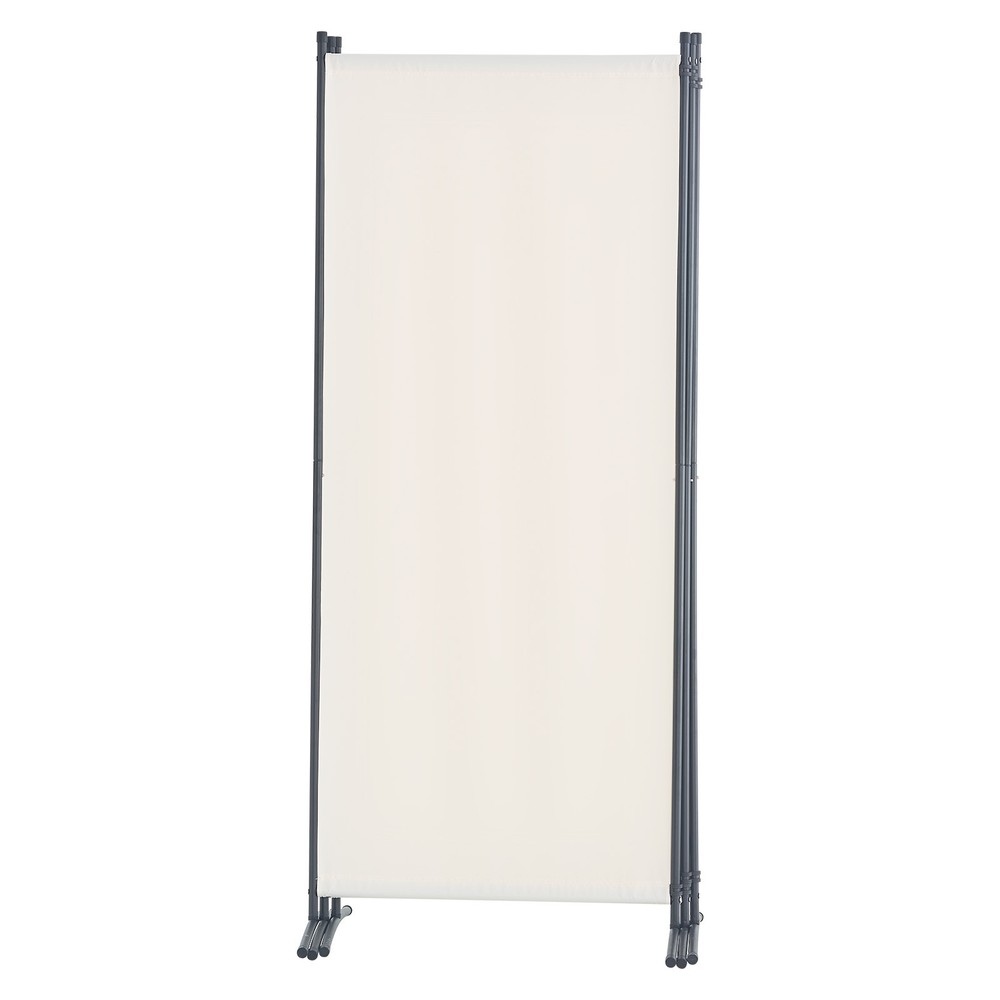 Room Divider 3-Panel Folding Privacy Screen Fabric Partition Office White