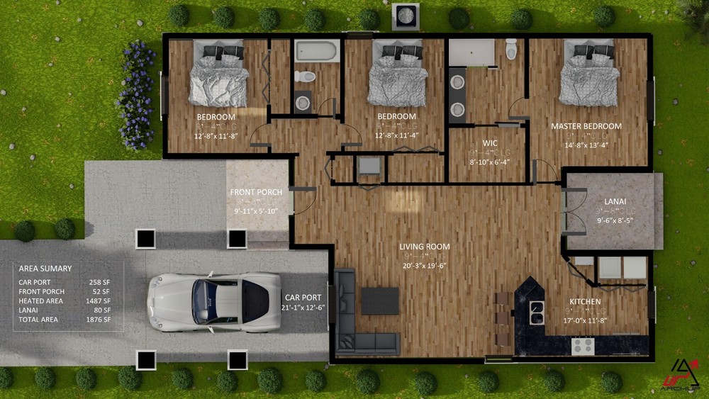 BLUEPRINTS TRADITIONAL HOUSE PLAN ARCHUP #122