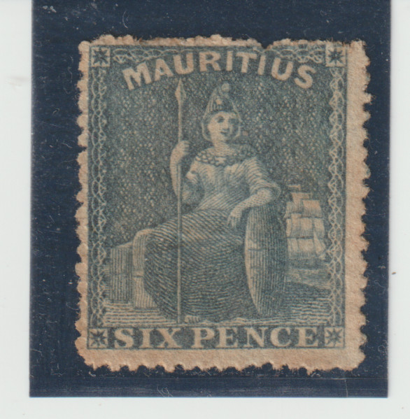 Mauritius Scott #22 MH pulled perf CV$37.