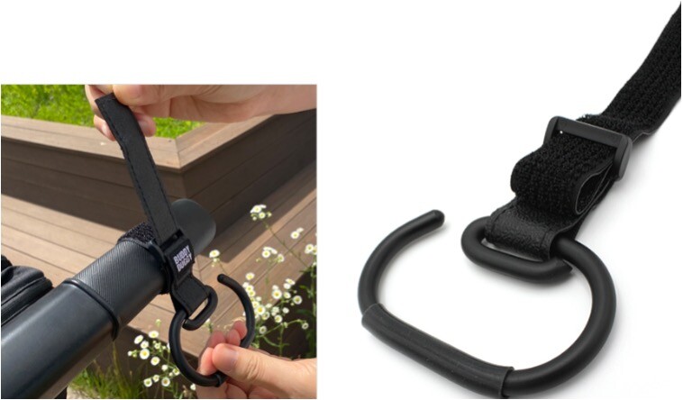 buddy duggy stroller hook nonslip - black
