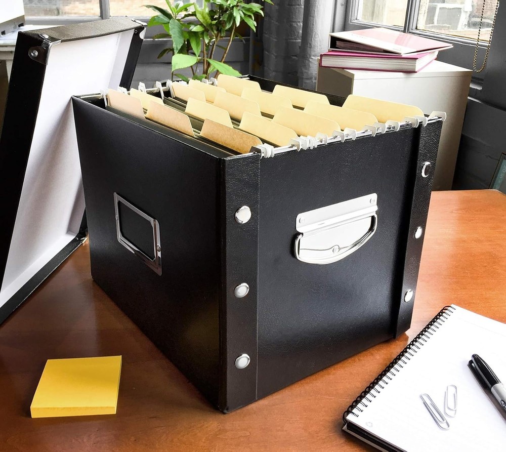 Letter-Size File Box, Black