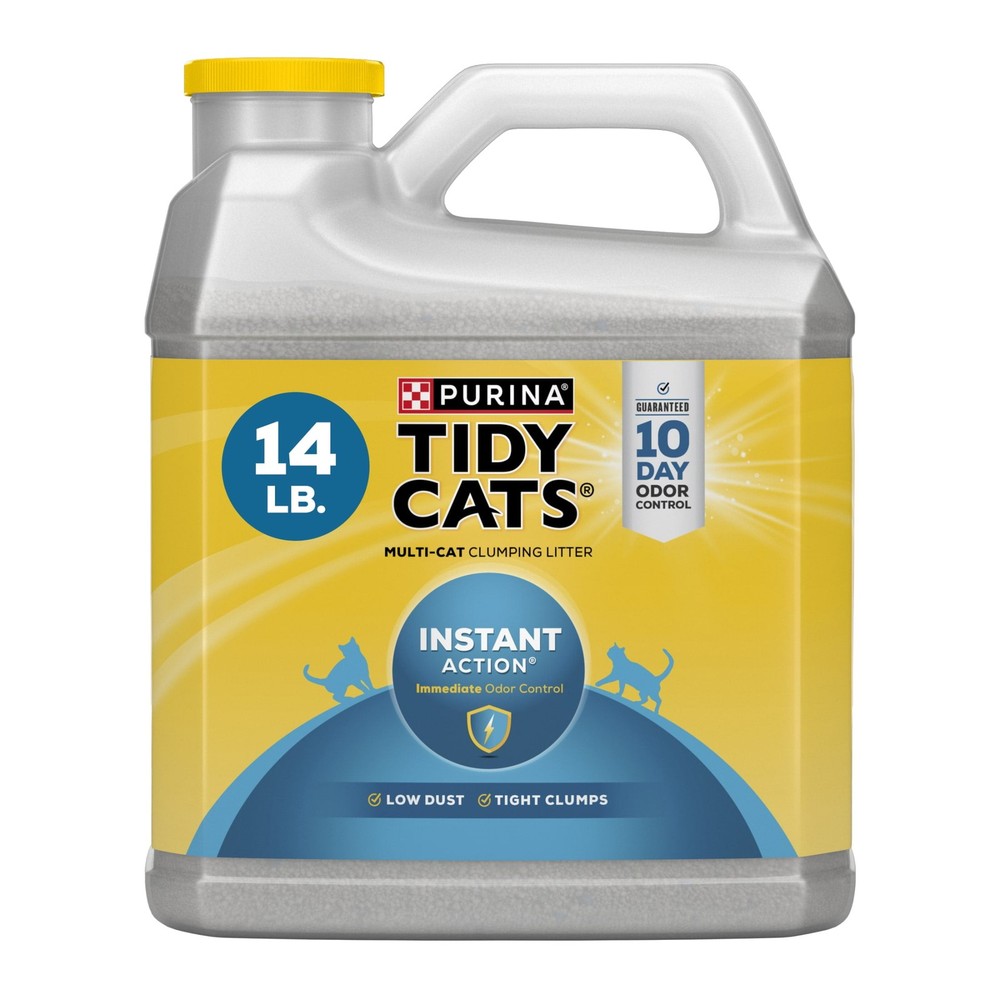 Instant Action Clumping Cat Litter Quick-Release Deodorizing Floral Scent 14 lb