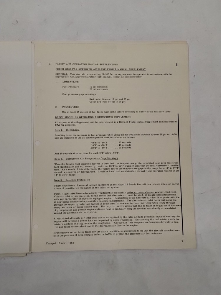 Bendix Model RS-10B2 Fuel Injection System Installation Instructions-Original