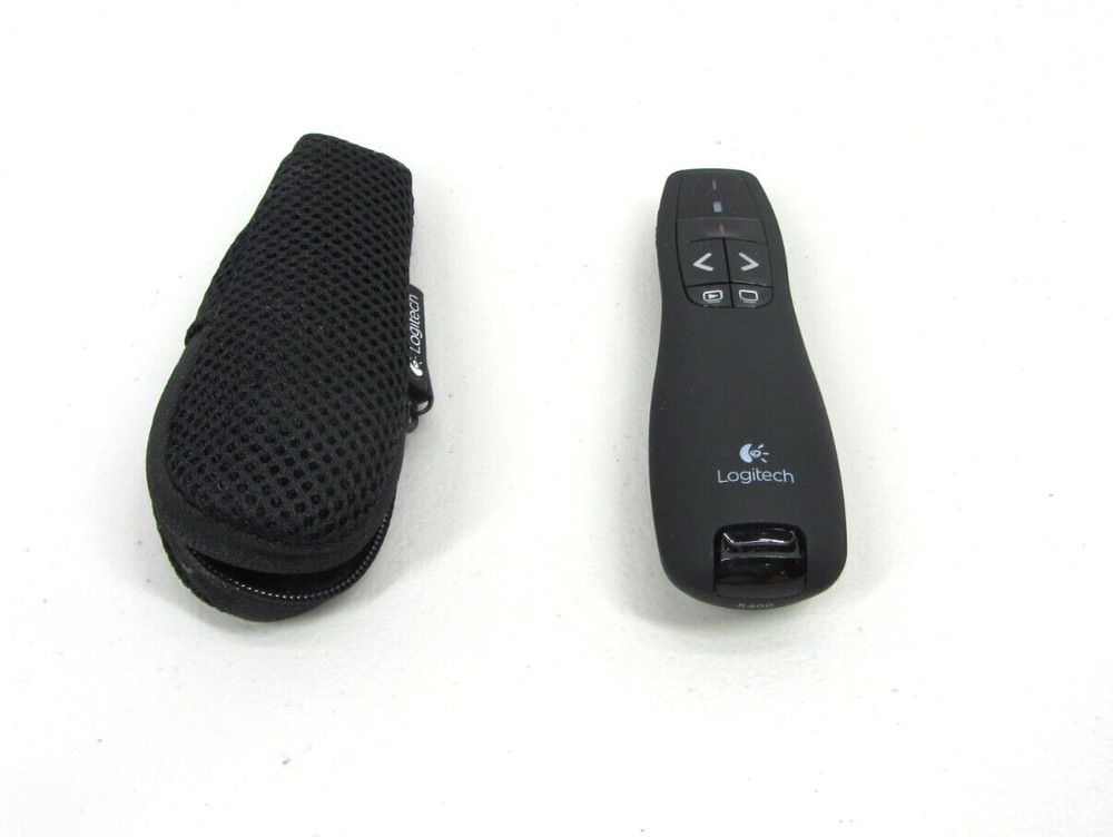 Logitech R400 Presenter Remote Control & Laser Pointer w/Cover-NIOB