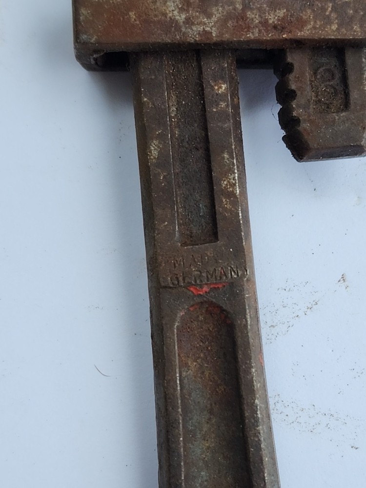 Vintage Durex Pipe Wrench 8'' West Germany Solid Steel