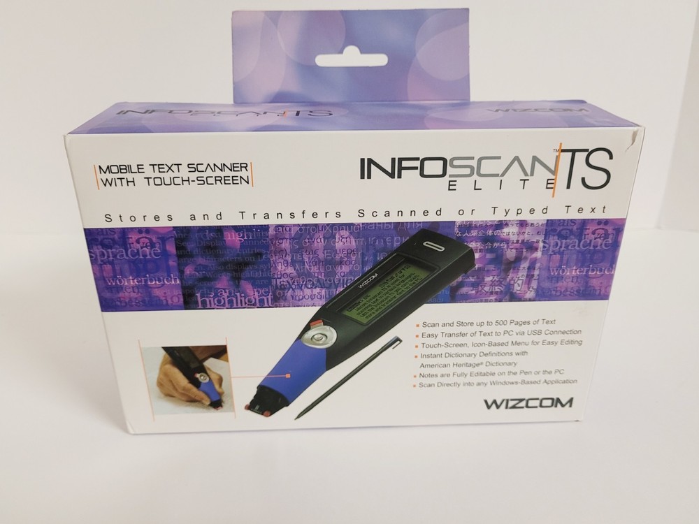 Open Box Wizcom Infoscan Elite TS Mobile Text Scanner with Touch Screen