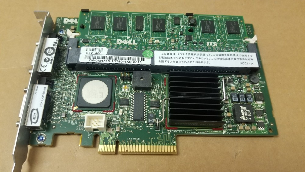 Dell XM768 PERC 5/E Dual Channel 256MB SAS Raid Controller with Battery