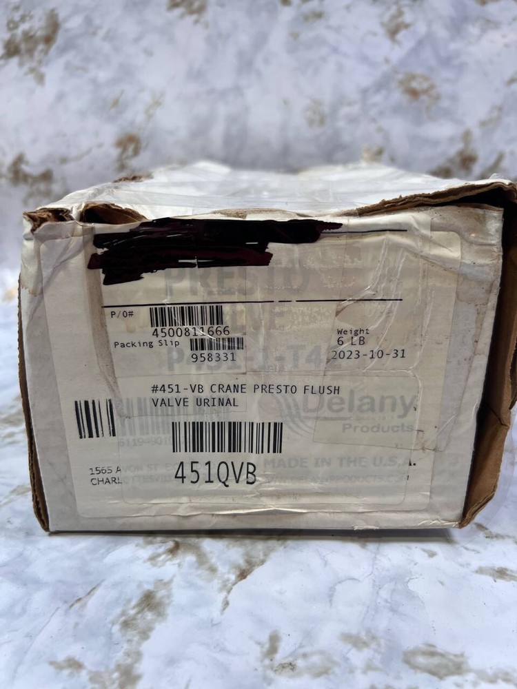 Crane Presto Manual Flush Valve Urinal - 451VB