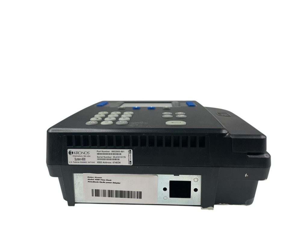 KRONOS 4500 System 8602800-501 Digital Time Clock switching