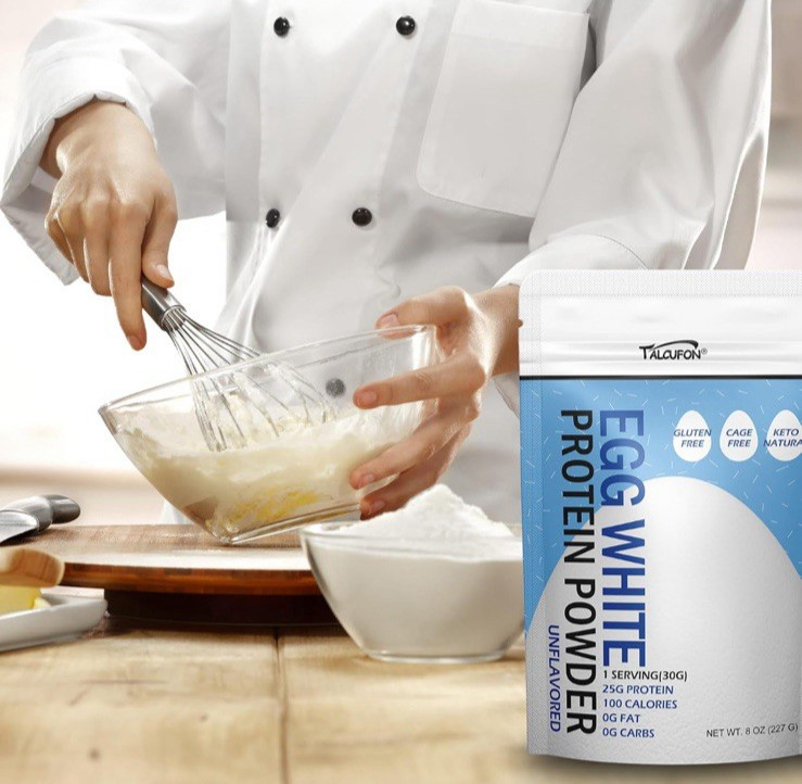 Egg White Protein Powder Pasteurized No Additives, High Protein, 8 oz. Bag