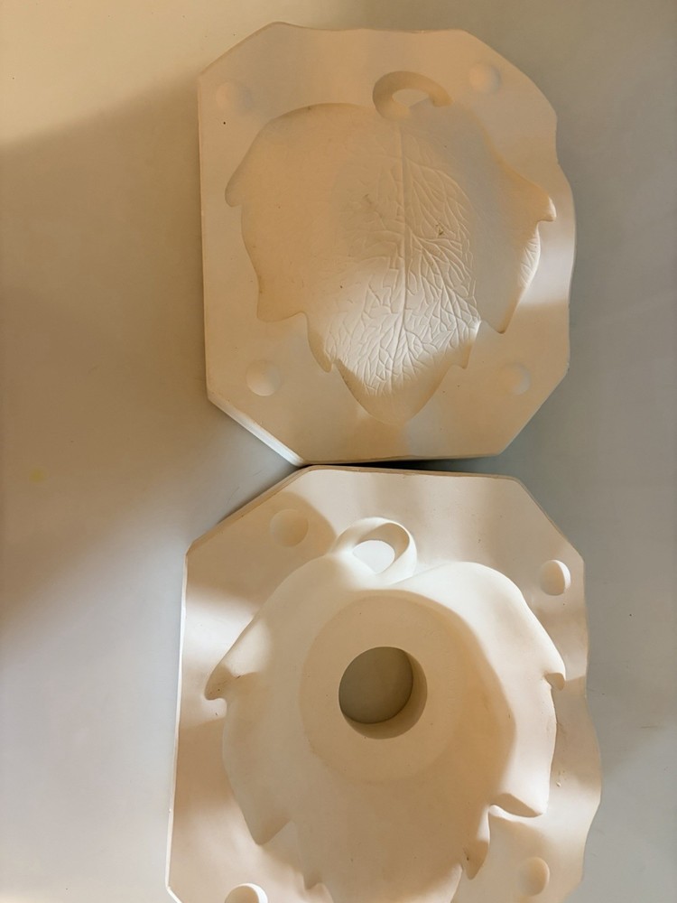 Vintage Byron BH 1221 Huge Leaf Shape Mold Ceramic Slip Casting
