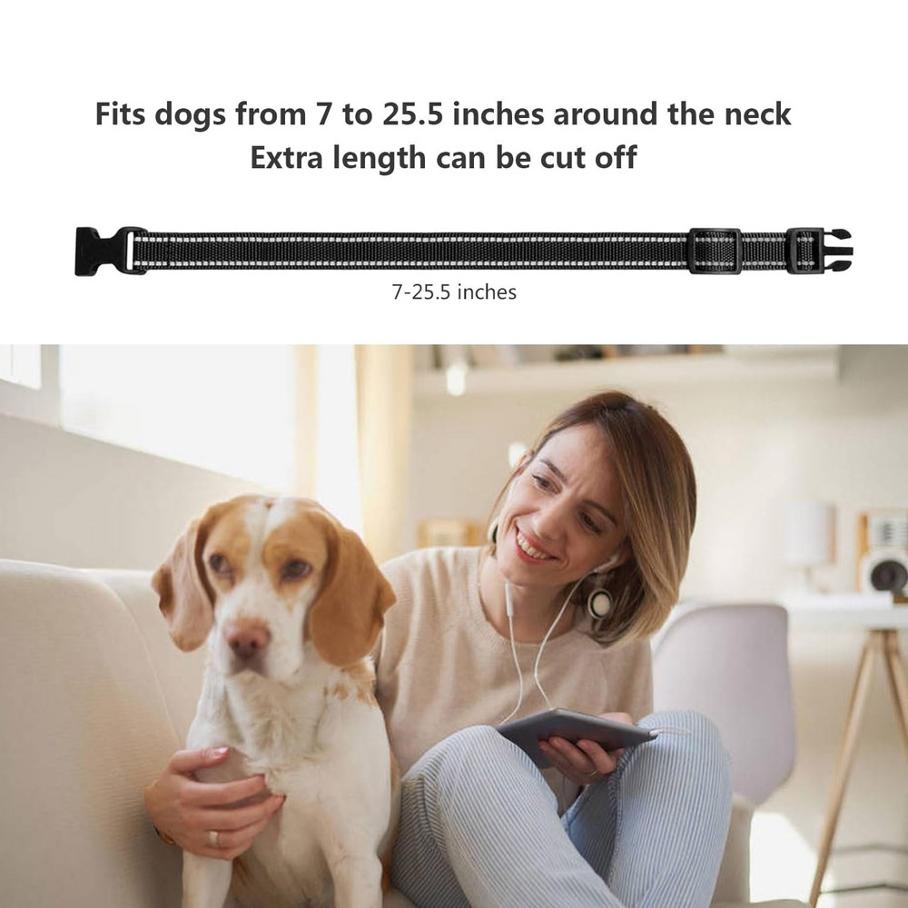 Aikko 2 Packs Shock Collar Replacement for Training Bark E Black + Gray