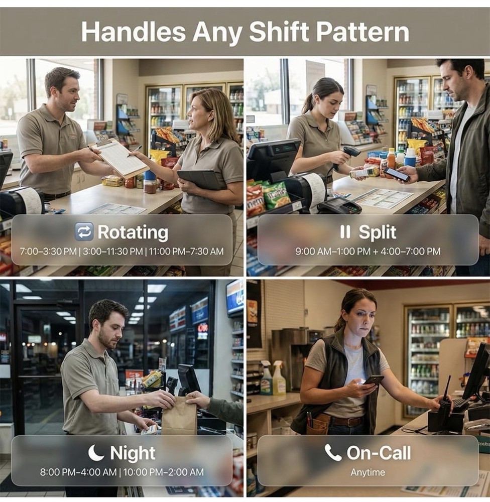 App-Based Time Clock – Fingerprint Attendance for Small Business, iOS/Android
