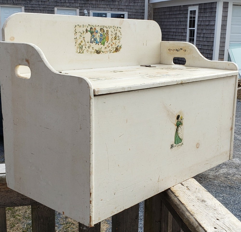 Vintage Children's Bench With Storage Bin