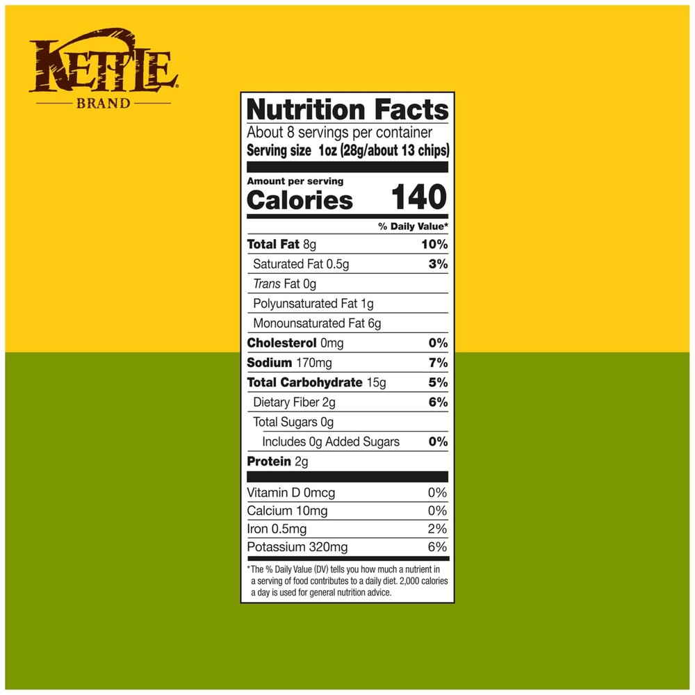 Kettle Brand Potato Chips, Pepperoncini Kettle Chips, 7.5 Oz