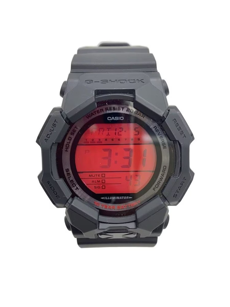 CASIO Quartz Watch Digital Rubber RED BLK GD 010BBR