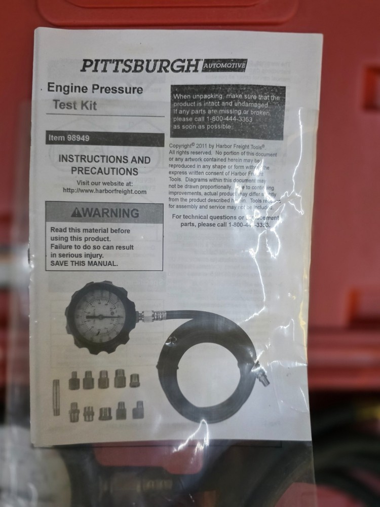 Pittsburgh Engine Pressure Test Kit 98949