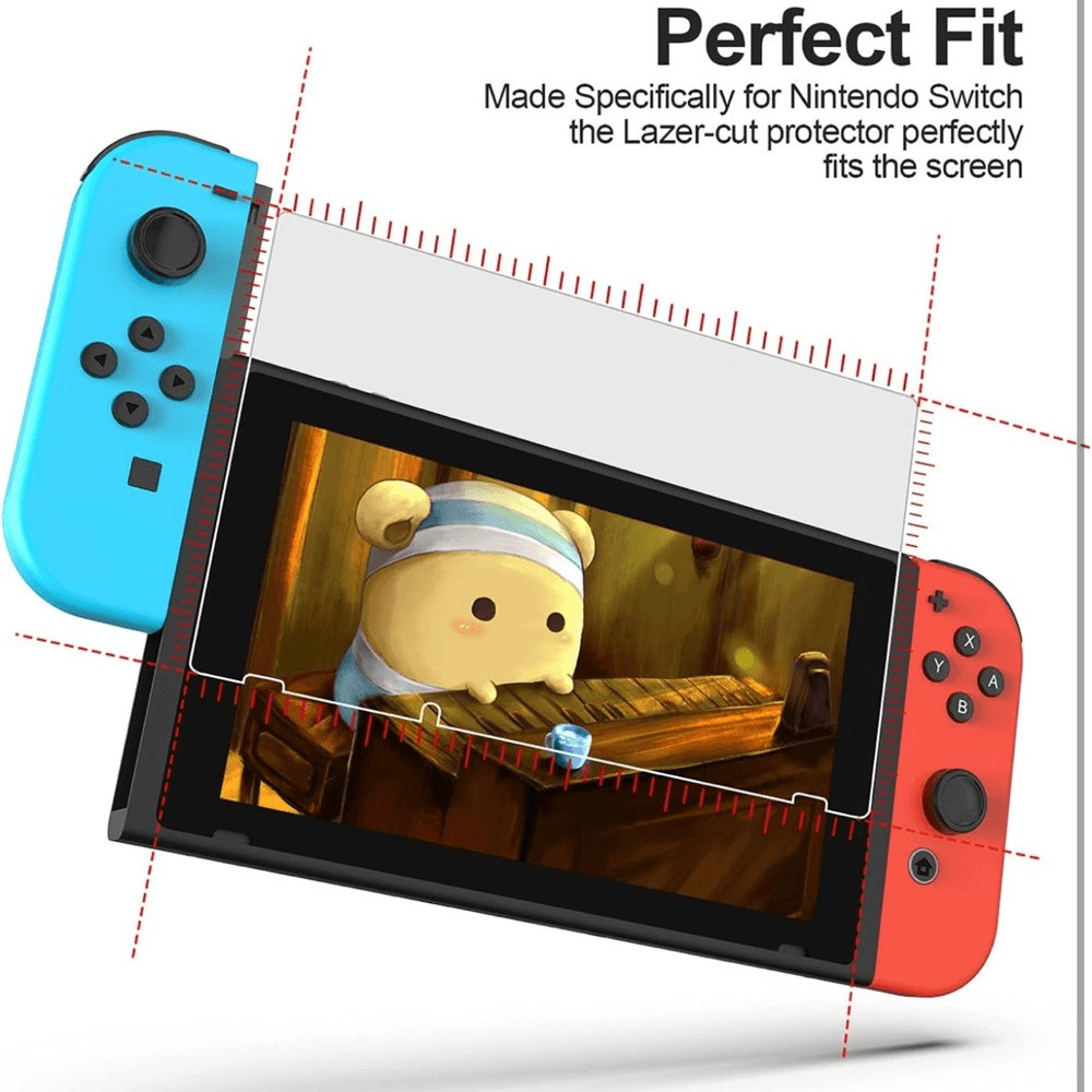 DayDayUp (2) Tempered Glass Screen Protectors Nintendo Switch Protector