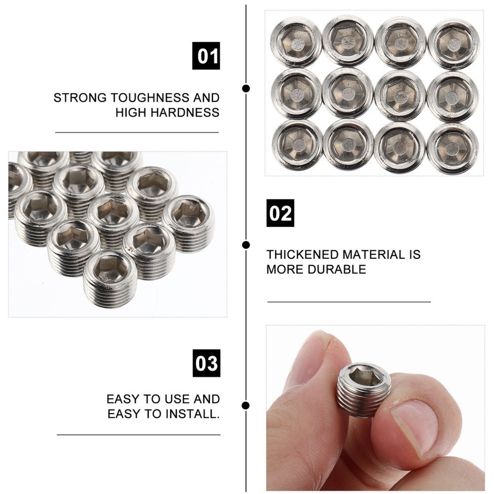 12 Pcs Hose Connector Pipe Fittings with Internal Thread Hex Plug