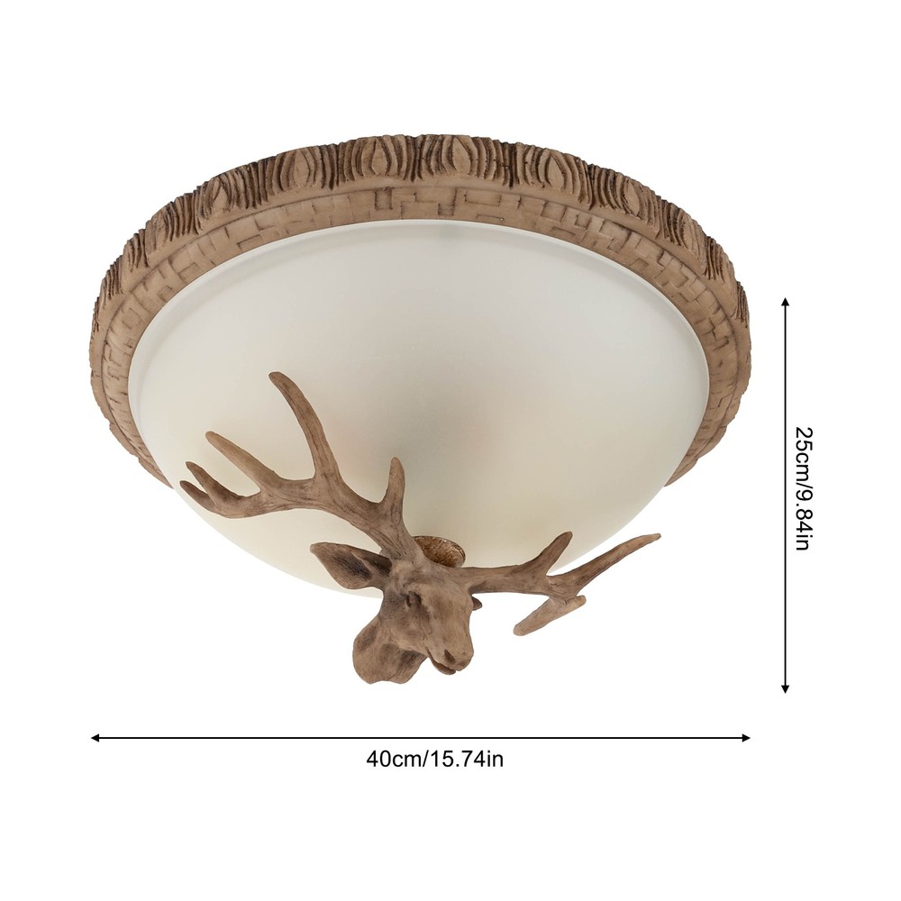 Ceiling Light, Flush Mount Lighting Fixture, 3-Light Ceiling Light Light Brown