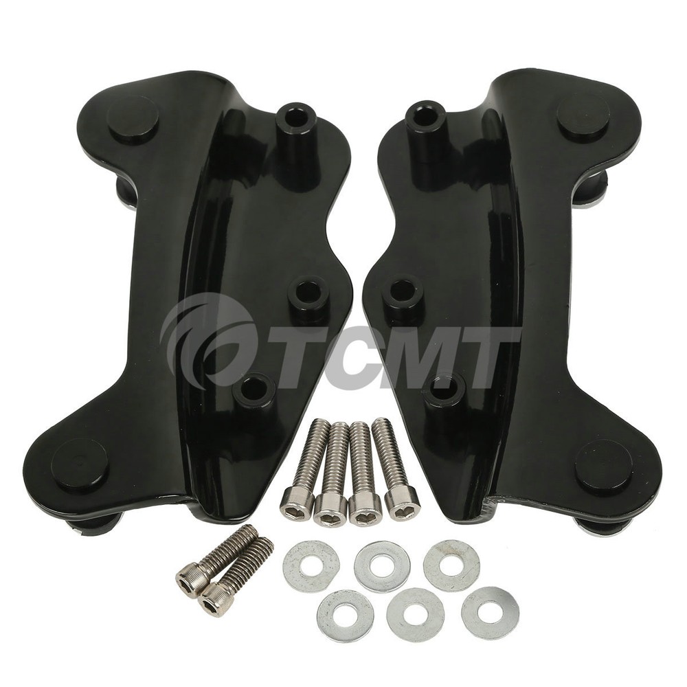Black Backrest Sissy Bar Docking Hardware Kit Fit For Harley Electra Glide 09-13